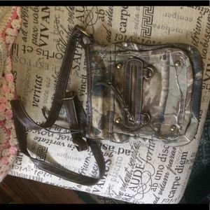 Cross body camo purse